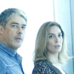 William Bonner e a namorada, Natasha Dantas, entraram com a documentação em cartório para assinar união estável