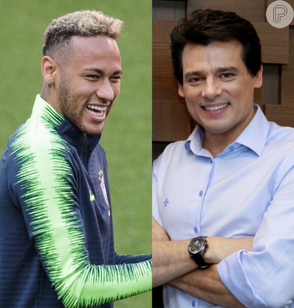 Neymar é tietado por Celso Portiolli em hotel na Rússia em vídeo postado pelo apresentador nesta terça-feira, dia 26 de junho de 2018