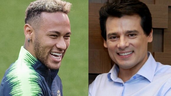 Neymar é tietado por Celso Portiolli em hotel na Rússia: 'Obrigado pelo carinho'