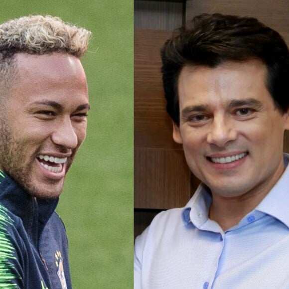 Neymar é tietado por Celso Portiolli em hotel na Rússia em vídeo postado pelo apresentador nesta terça-feira, dia 26 de junho de 2018