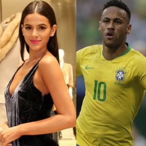 Bruna Marquezine parabenizou Neymar por seu desempenho no jogo do Brasil contra o México nesta segunda-feira, dia 2 de julho de 2018