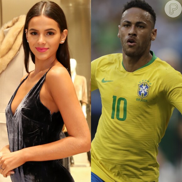 Bruna Marquezine parabenizou Neymar por seu desempenho no jogo do Brasil contra o México nesta segunda-feira, dia 2 de julho de 2018