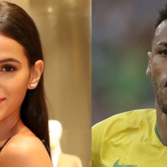 Bruna Marquezine parabenizou Neymar por seu desempenho no jogo do Brasil contra o México nesta segunda-feira, dia 2 de julho de 2018