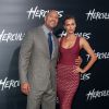 Irina Shayk e Dwayne Johnson posam na première do filme 'Hercules', em Los Angeles, nos Estados Unidos