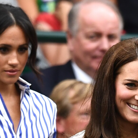Kate Middleton e Meghan Markle vão juntas à final do torneio de Wimbledon, em Londres, neste sábado, 14 de julho de 2018