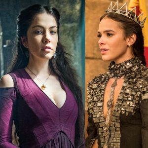 Catarina (Bruna Marquezine) troca de corpo com Lucíola (Carolina Ferman) em feitiço da mãe, Brice (Bia Arantes), para fugir do castelo de Montemor nos últimos capítulos da novela 'Deus Salve o Rei'