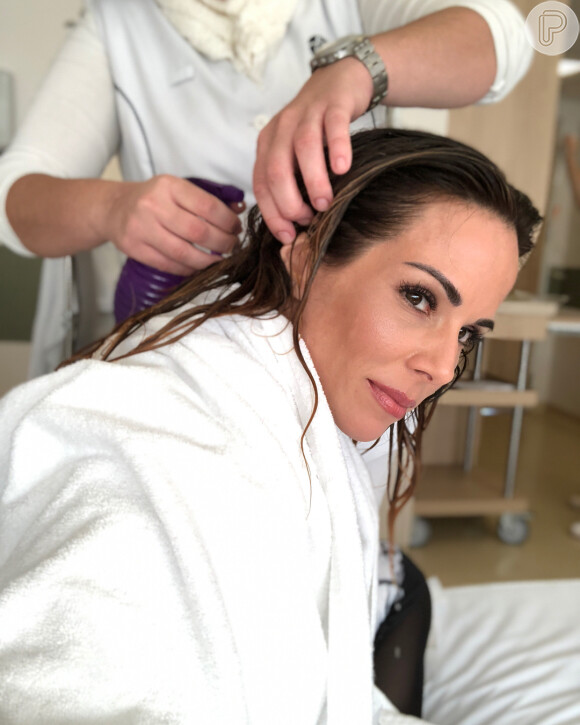 Ana Furtado está fazendo a crioterapia para evitar queda de cabelo