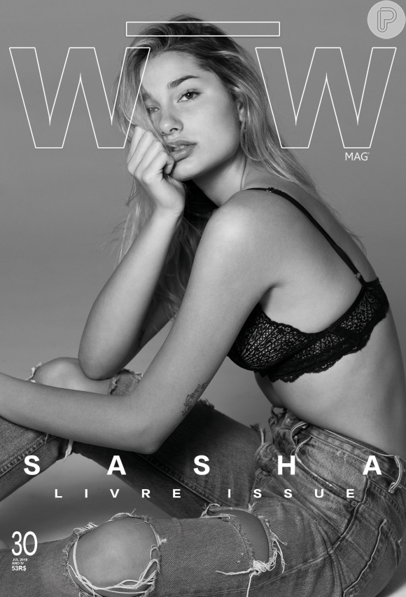 Sasha Meneghel posou de cara limpa na capa da edição Livre da revista 'Wow'
