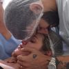 Gusttavo Lima acompanhou Andressa Suita durante o parto humanizado para dar à luz Samuel nessa terça-feira, dia 24 de julho de 2018