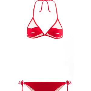 Bruna Marquezine usou biquíni pin-up da coleção da designer de moda Charlotte Olympia Dellal em parceria com Adriana Degreas