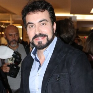 Padre Fábio de Melo prestigiou a peça 'Pippin', no Teatro Clara Nunes, na zona sul do Rio, nesta segunda-feira, 6 de agosto de 2018