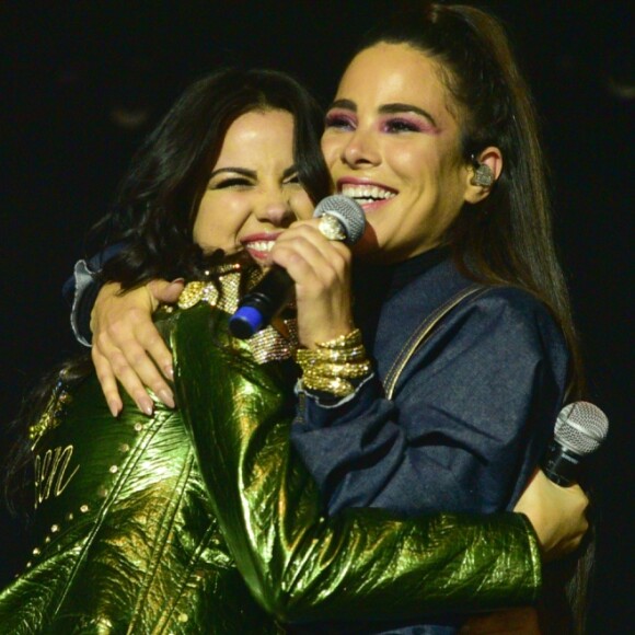 A ex-RBD Maitê Perroni cantou com Wanessa Camargo no show em São Paulo