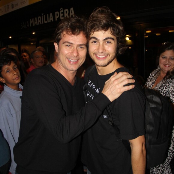 O ator Rafael Vitti com o pai, João Vitti