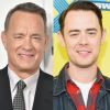 O ator Tom Hanks e o filho Colin Hanks