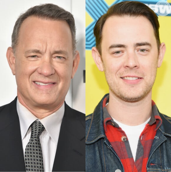 O ator Tom Hanks e o filho Colin Hanks