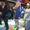 Letícia Spiller dança durante a festa "Boogie Oogie", próxima novela das seis da TV Globo, no Espaço Franklin, no sábado 2 de agosto de 2014, no centro do Rio de Janeiro