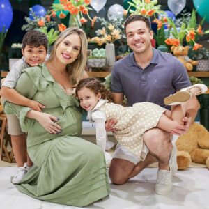 Wesley Safadão e Thyane Dantas fizeram chá de fraldas para o segundo filho do casal nesta terça-feira, 14 de agosto de 2018