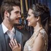 Samuca (Nicolas Prattes) prepara celebração discreta para pedir a mão de Marocas (Juliana Paiva) em casamento na novela 'O Tempo Não Para'
