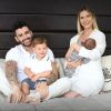 Casado com Andressa Suita, Gusttavo Lima é pai de Samuel, de 1 mês, e Gabriel, de 1 ano