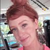 Marina Ruy Barbosa improvisa cabelo com franja ao malhar nesta quarta-feira, dia 29 de agosto de 2018