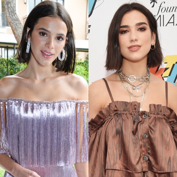 Bruna Marquezine foi comparada à cantora Dua Lipa em foto no Instagram