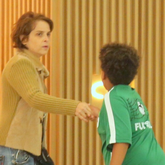 Drica Moraes e o filho, Mateus, de 9 anos, também foram clicados no Shopping da Gávea, na Zona Sul do Rio