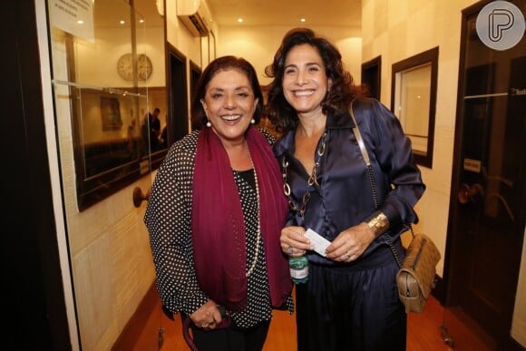 Leda Nagle e Totia Meireles na estreia da peça 'Meu Deus'