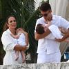 Ivete Sangalo e Daniel Cady batizaram as filhas gêmeas, Marina e Helena, na Igreja Santo Antônio da Barra, em Salvador, na Bahia, neste domingo, 16 de setembro de 2016