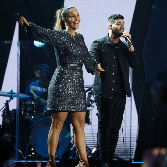 'Emoção! Vamos ali cantar com esse lindão', disse Ivete Sangalo, momentos antes de gravar com Dilsinho
