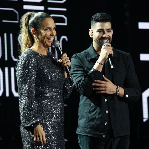 Ivete Sangalo participa da gravação do 1° DVD do cantor Dilsinho, o 'Terra do Nunca', realizado no Km de Vantagens Hall, na Barra da Tijuca, zona oeste do Rio de Janeiro, nesta quinta-feira, 20 de setembro de 2018