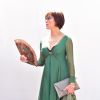 Christiane Torloni apostou em um vestido fluido, na cor verde, para casamento de Luiza Possi