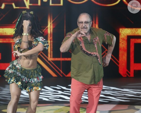 No último domingo, Aline Riscado e Luiz Carlos Miele foram para a repescagem no quadro 'Dança dos Famosos'