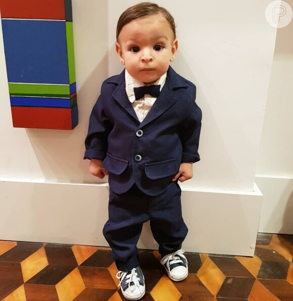 Benjamin, de 1 ano, dá show de fofura no Instagram dos pais, Sheron Menezzes e Saulo Bernard