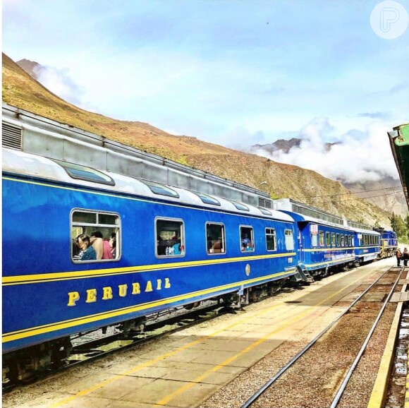 Grazi Massafera compartilhou uma foto do trem de Macchu Picchu