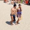 Sophie Charlotte e Daniel de Oliveira foram juntos à praia do Leblon, na Zona Sul do Rio de Janeiro, na tarde deste sábado, 23 de agosto de 2014