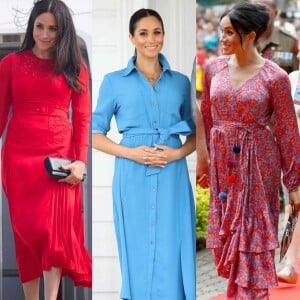 As cores fortes, trend que promete se destacar no verão em 2019, apareceram na mala de Meghan Markle