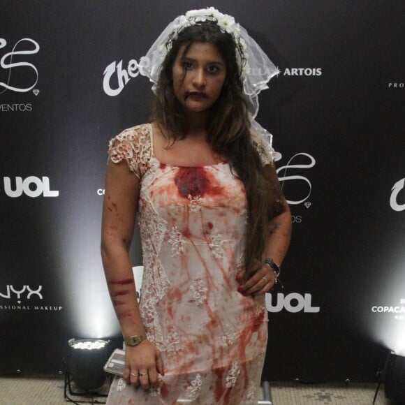 Giulia Costa esteve no Halloween do Copacabana Palace, na Zona Sul do Rio, nesta sexta-feira, 26 de outubro de 2018