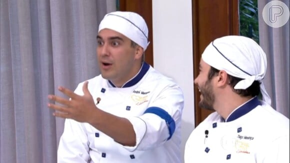 André Marques está participando do quadro 'Super Chef Celebridades' do programa 'Mais Você'