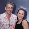Letícia Colin e o marido, Michel Melamed, conferiram o filme 'Cine Holliúdy 2 - A Chibata Sideral' no Festival do Rio