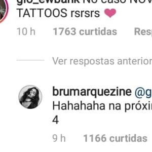 Bruna Marquezine mostra nova tatuagem