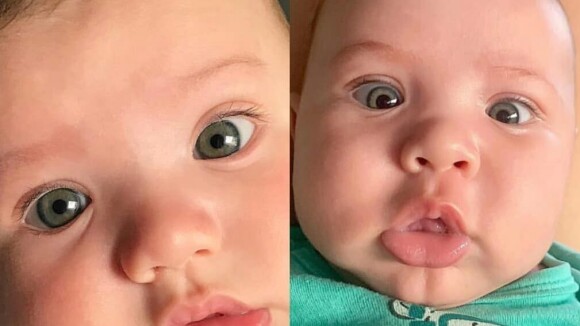 Parecidos? Andressa Suita exibe foto dos filhos na mesma idade: '3 meses'