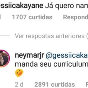 Neymar responde pedido de namoro de seguidora