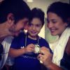 Juliana Knust comemora 4 anos no filho, Matheus: 'Bolinho com a família' (8 de setembro de 2014)