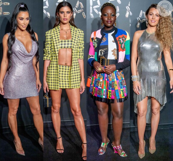 Famosas prestigiam desfile outono 2019 da grife Versace, em Nova York, nos Estados Unidos, na noite de domingo, 2 de dezembro de 2018