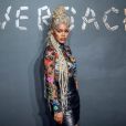 Teyana Taylor prestigia desfile outono 2019  da grife Versace, em Nova York, nos Estados Unidos, na noite de domingo, 2 de dezembro de 2018 