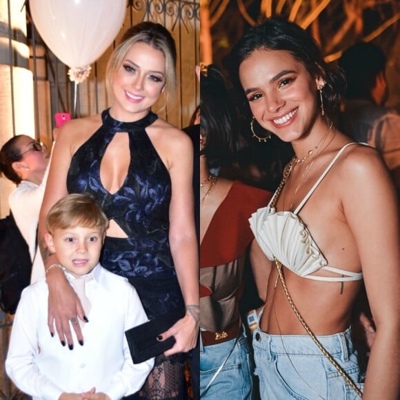 Davi Lucca, filho de Neymar e Carol Dantas, encontrou a mãe neste sábado, 29 de dezembro de 2018, em Fernando de Noronha e foi a mesma feijoada que Bruna Marquezine estava