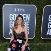 Bordado é trend! Heidi Klum escolheu o vestido preto com bordados floridos para o Globo de Ouro 2019