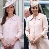 O sobretudo rosa Alexander McQueen foi usado por Kate Middleton duas vezes: em 2015,  no Commonwealth Day, na Abadia de Westminster e em 2013 pouco antes de dar à luz George, seu primeiro filho