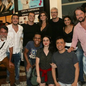 Famosos se reúnem para conferir estreia da peça 'Susto', no teatro Os 4, no Rio de Janeiro, na noite desta terça-feira, 15 de janeiro de 2018