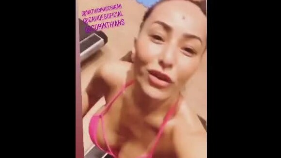 Sabrina Sato mostra parte do treino em vídeo no Instagram Stories postado nesta quinta-feira, 24 de janeiro de 2019